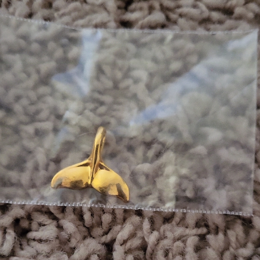 Gold Whale Tail Pendant